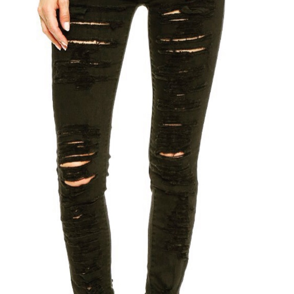 BLANK NYC ultra distressed jeans